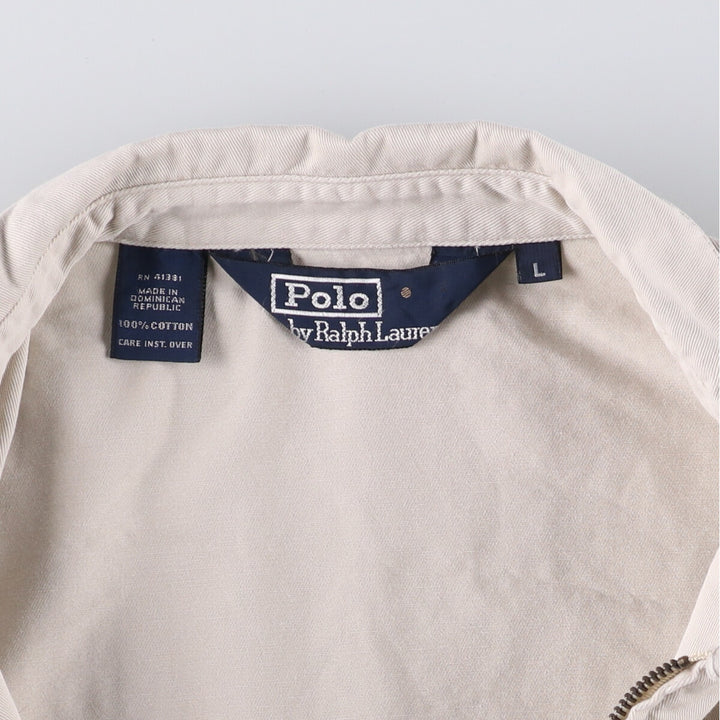 Ralph Lauren POLO by Ralph Lauren Swing Top Sports Jacket Men's L size cotton ivory Vintage Second Hand