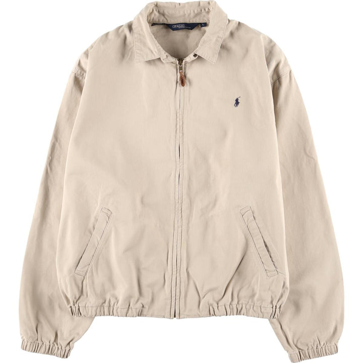 90'S Polo by Ralph Lauren swing top sports jacket, made in the USA, men's size L, vintage cotton Beige type Vintage Second Hand