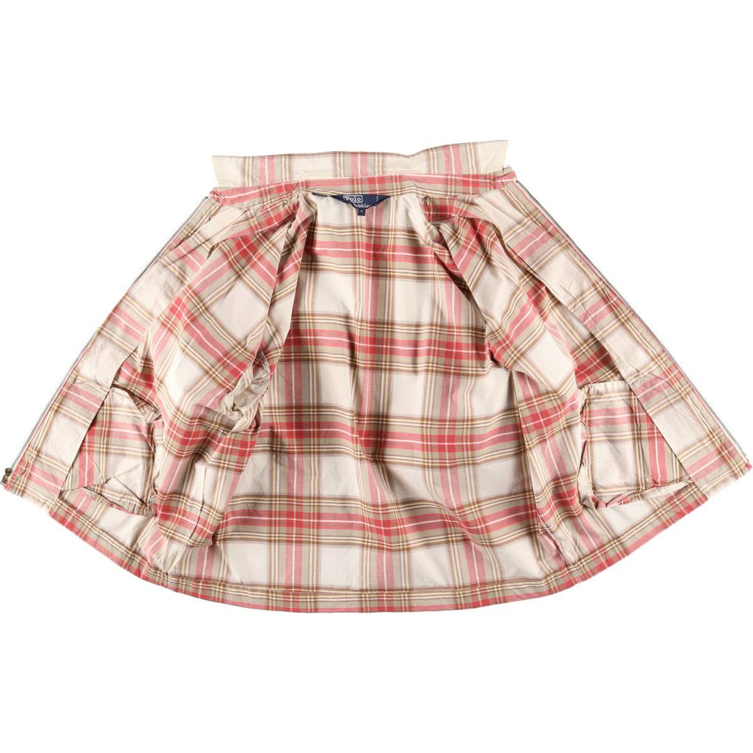 Ralph Lauren POLO by Ralph Lauren Check Pattern Swing Top Sports Jacket, Men's XL cotton Beige type Vintage Second Hand