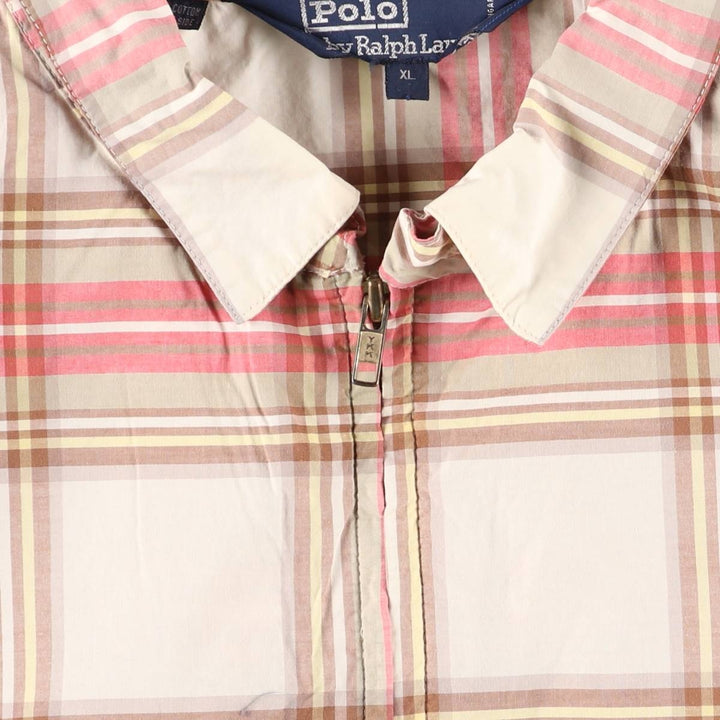 Ralph Lauren POLO by Ralph Lauren Check Pattern Swing Top Sports Jacket, Men's XL cotton Beige type Vintage Second Hand