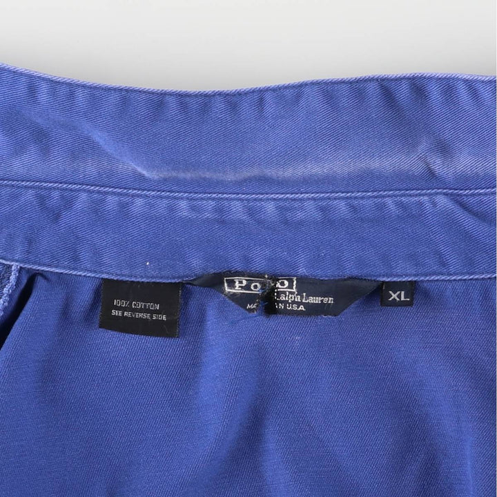 90'S Polo by Ralph Lauren swing top sports jacket, made in the USA, men's XL size, vintage cotton blue type Vintage Second Hand