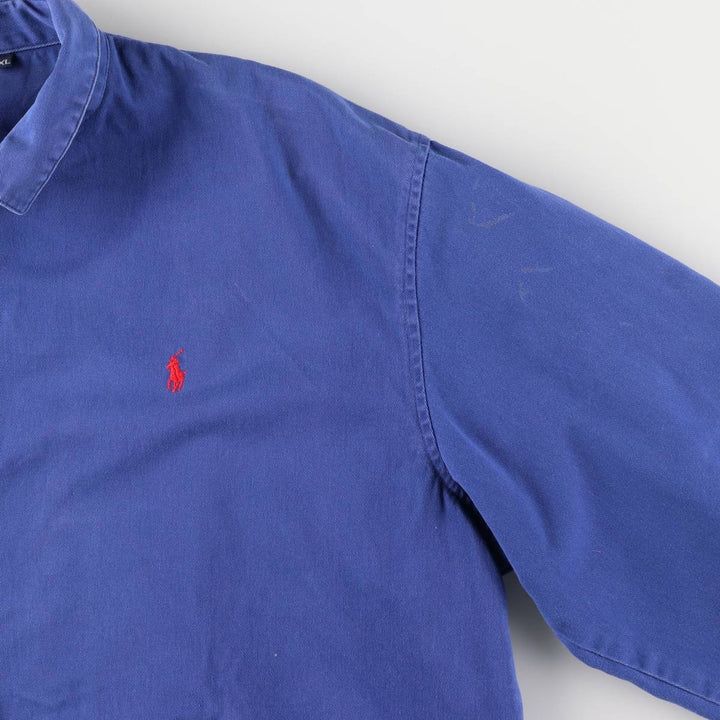 90'S Polo by Ralph Lauren swing top sports jacket, made in the USA, men's XL size, vintage cotton blue type Vintage Second Hand