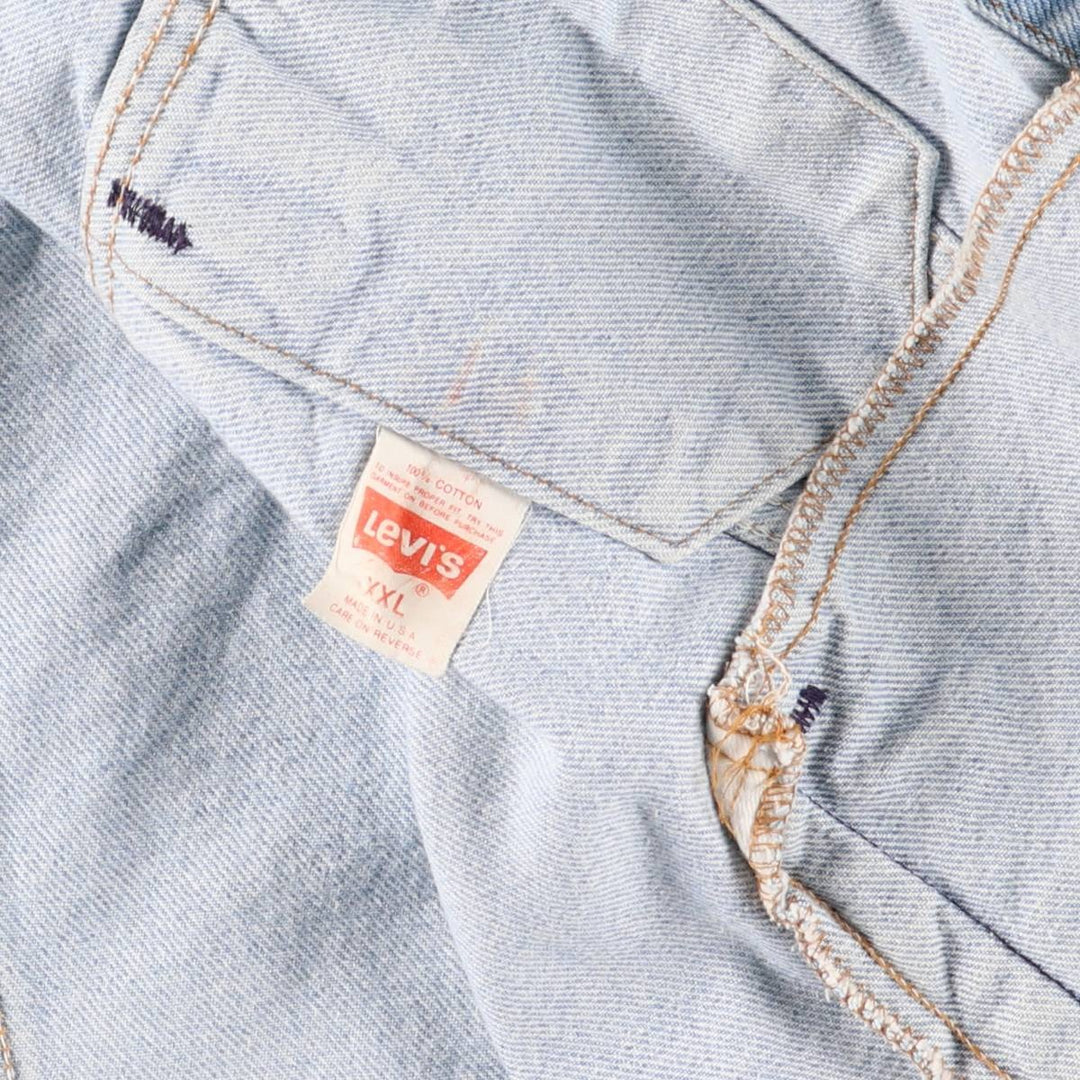 90'S Levi's 73549-0214 Denim Jacket, Made in USA, Men's XXL, Vintage cotton blue type Vintage Second Hand