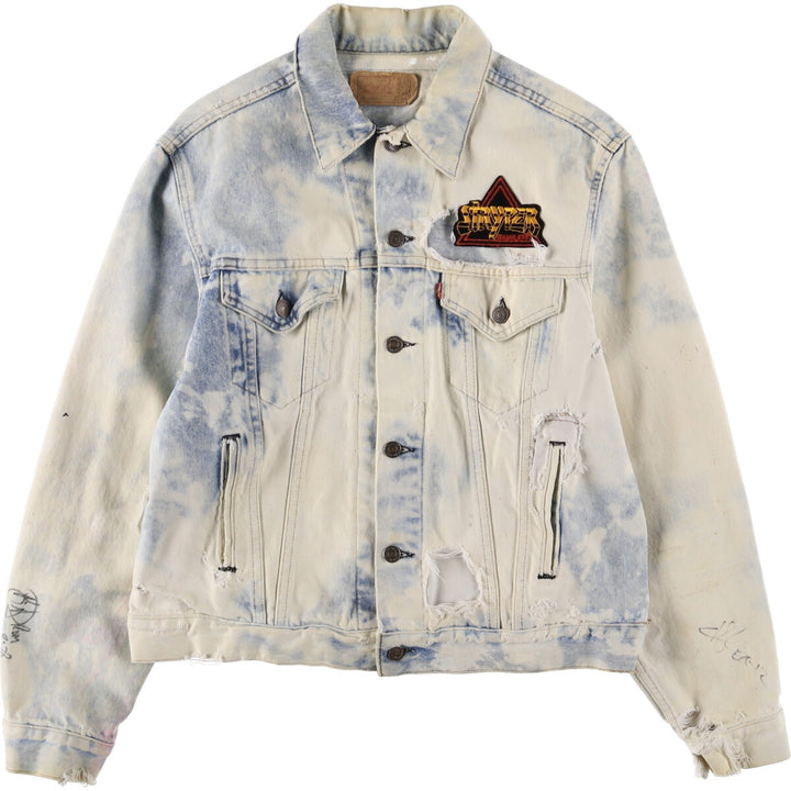Vintage 1980'S Levi's 70506-0214 Custom Denim Jacket, Made in USA, Men's Size L unclear blue type Vintage Second Hand