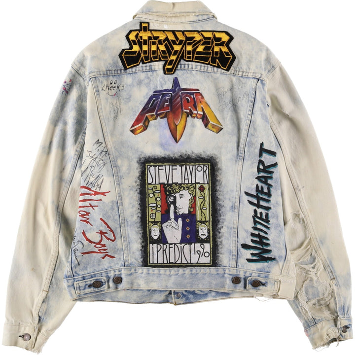 Vintage 1980'S Levi's 70506-0214 Custom Denim Jacket, Made in USA, Men's Size L unclear blue type Vintage Second Hand