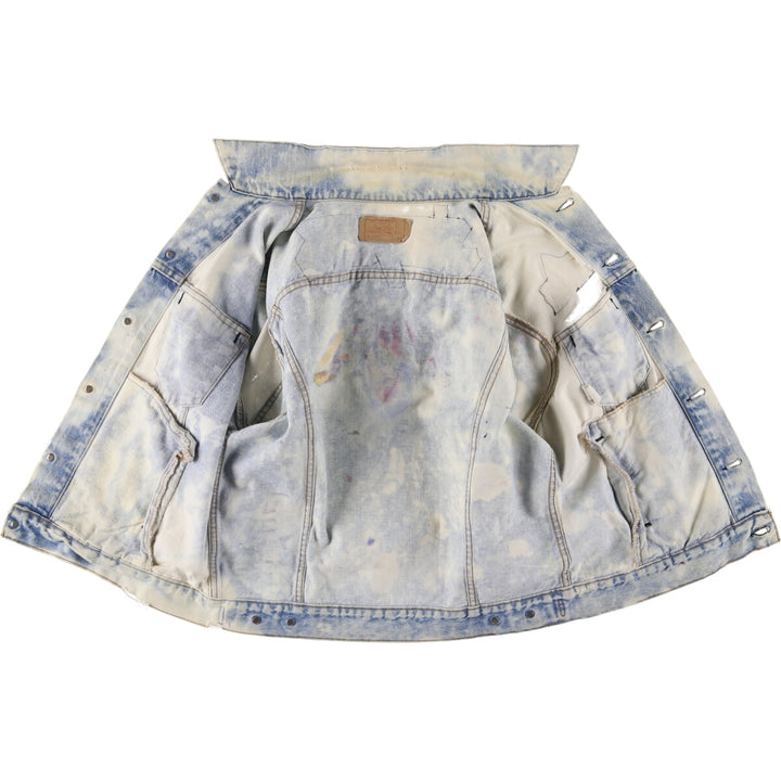 Vintage 1980'S Levi's 70506-0214 Custom Denim Jacket, Made in USA, Men's Size L unclear blue type Vintage Second Hand
