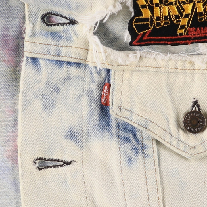 Vintage 1980'S Levi's 70506-0214 Custom Denim Jacket, Made in USA, Men's Size L unclear blue type Vintage Second Hand