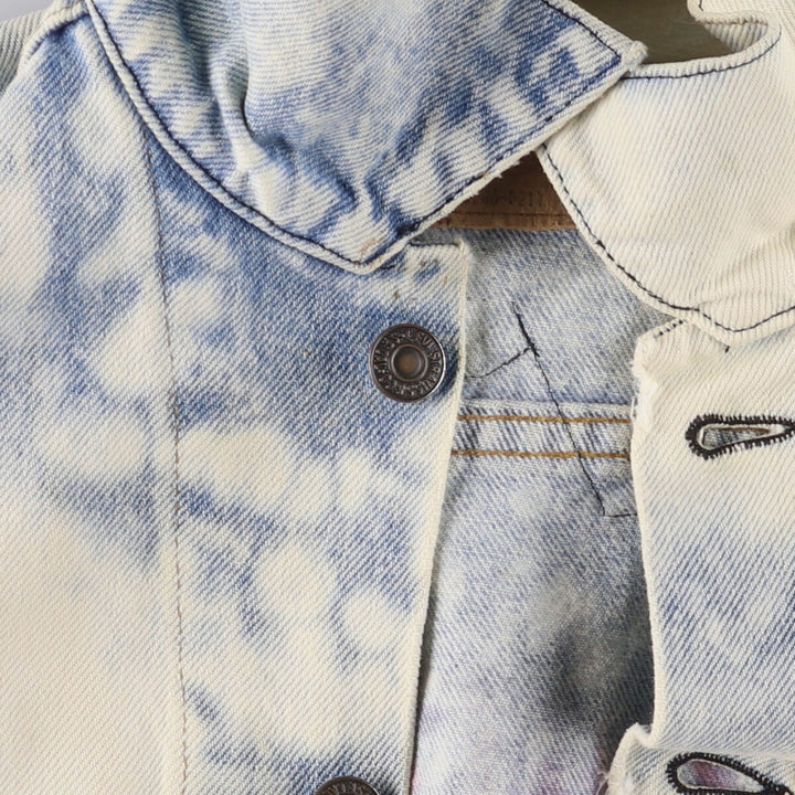 Vintage 1980'S Levi's 70506-0214 Custom Denim Jacket, Made in USA, Men's Size L unclear blue type Vintage Second Hand