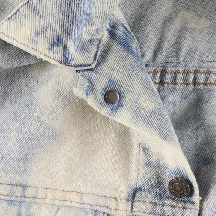 Vintage 1980'S Levi's 70506-0214 Custom Denim Jacket, Made in USA, Men's Size L unclear blue type Vintage Second Hand