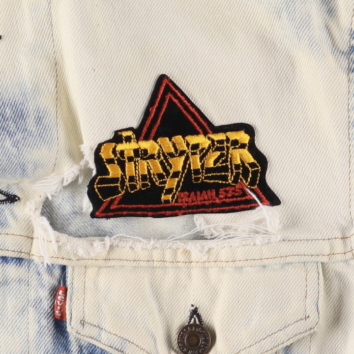 Vintage 1980'S Levi's 70506-0214 Custom Denim Jacket, Made in USA, Men's Size L unclear blue type Vintage Second Hand