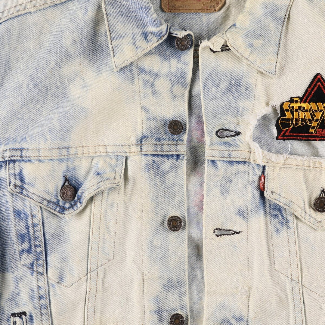 Vintage 1980'S Levi's 70506-0214 Custom Denim Jacket, Made in USA, Men's Size L unclear blue type Vintage Second Hand