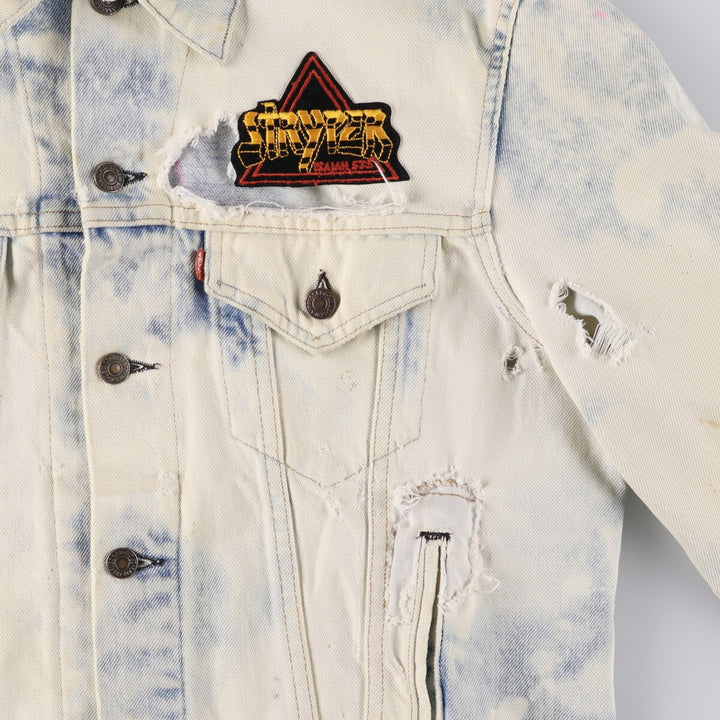 Vintage 1980'S Levi's 70506-0214 Custom Denim Jacket, Made in USA, Men's Size L unclear blue type Vintage Second Hand