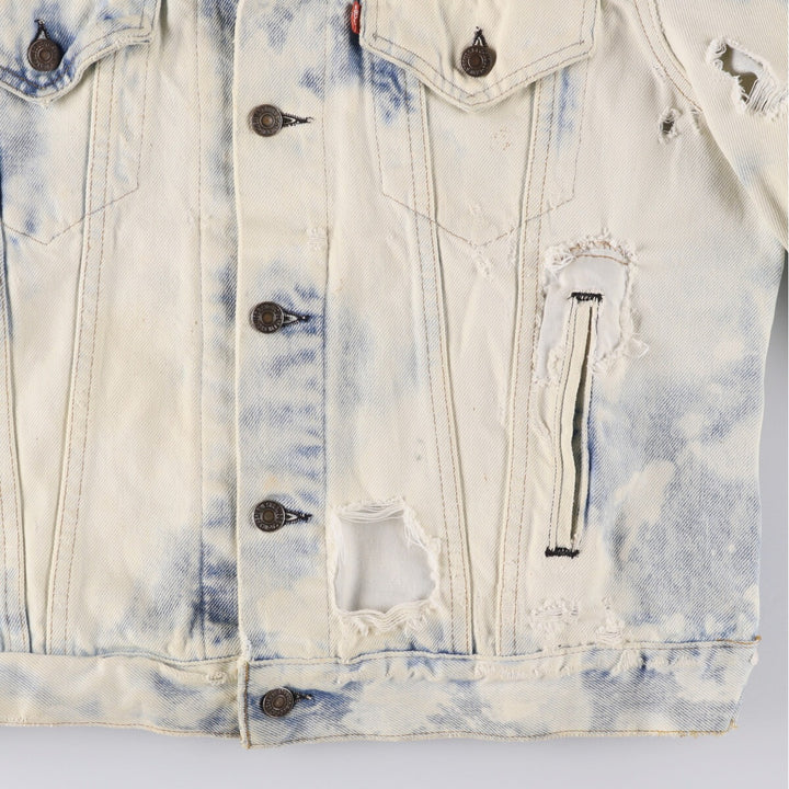 Vintage 1980'S Levi's 70506-0214 Custom Denim Jacket, Made in USA, Men's Size L unclear blue type Vintage Second Hand