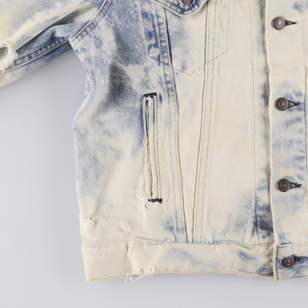 Vintage 1980'S Levi's 70506-0214 Custom Denim Jacket, Made in USA, Men's Size L unclear blue type Vintage Second Hand