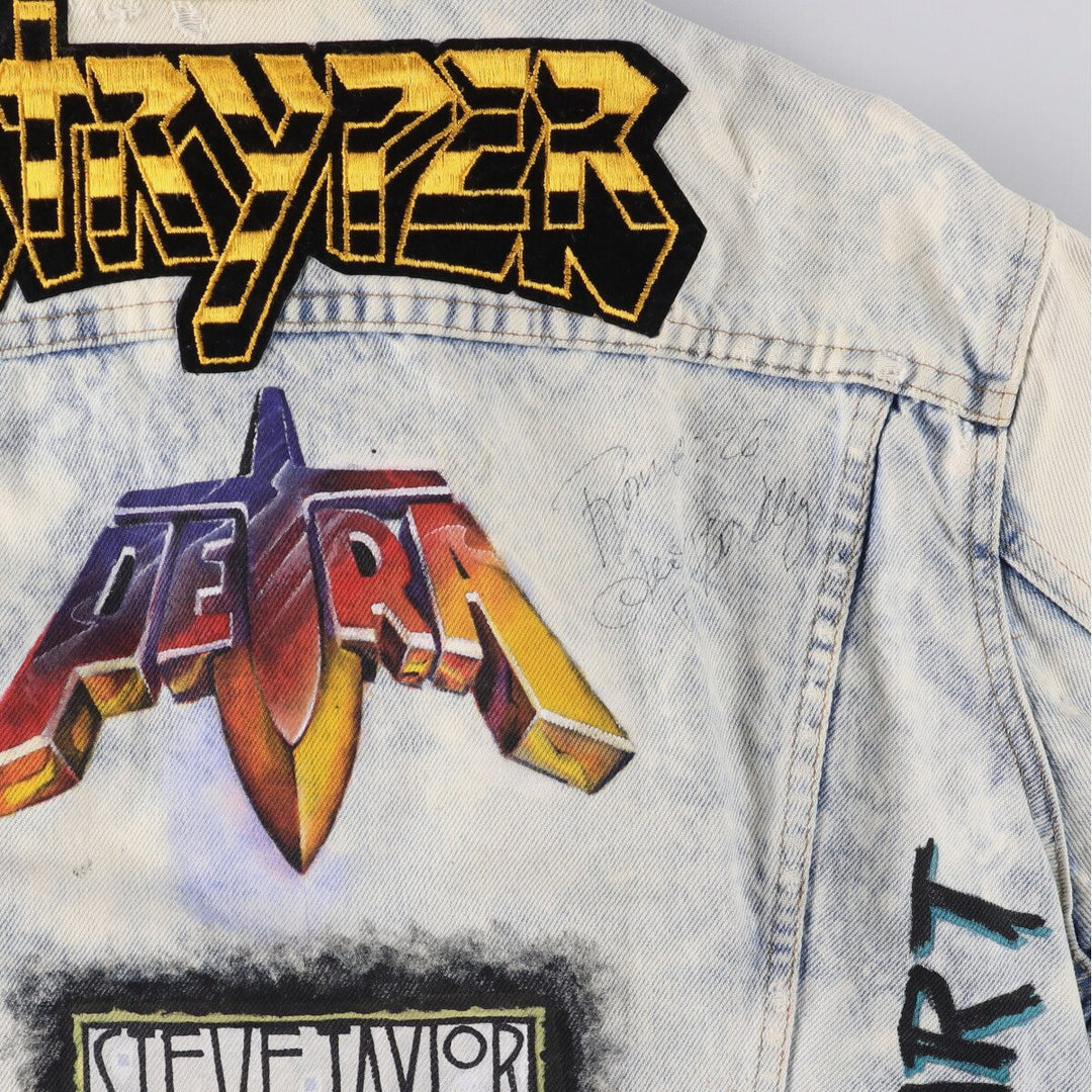 Vintage 1980'S Levi's 70506-0214 Custom Denim Jacket, Made in USA, Men's Size L unclear blue type Vintage Second Hand