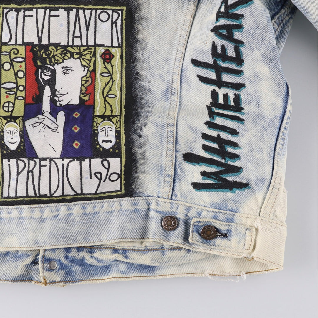 Vintage 1980'S Levi's 70506-0214 Custom Denim Jacket, Made in USA, Men's Size L unclear blue type Vintage Second Hand