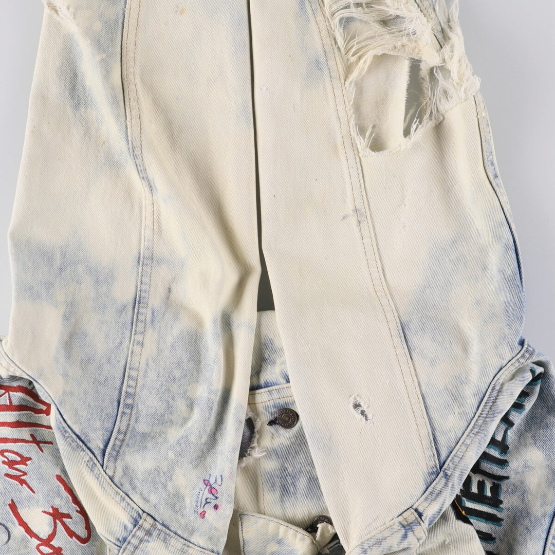 Vintage 1980'S Levi's 70506-0214 Custom Denim Jacket, Made in USA, Men's Size L unclear blue type Vintage Second Hand