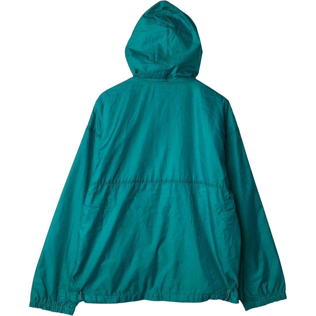 Vintage 80s-90'S Lands'End Anorak Parka, Men's Size L Nylon turquoise blue Vintage Second Hand