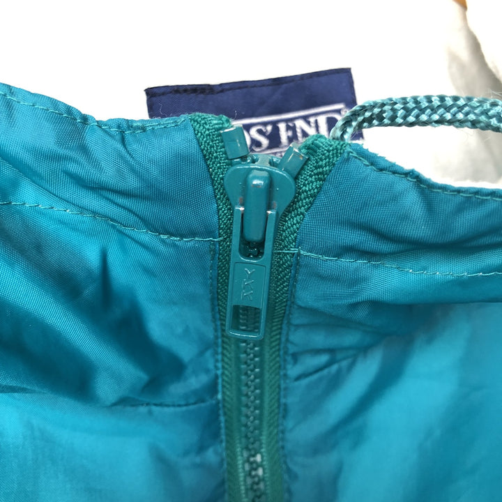 Vintage 80s-90'S Lands'End Anorak Parka, Men's Size L Nylon turquoise blue Vintage Second Hand