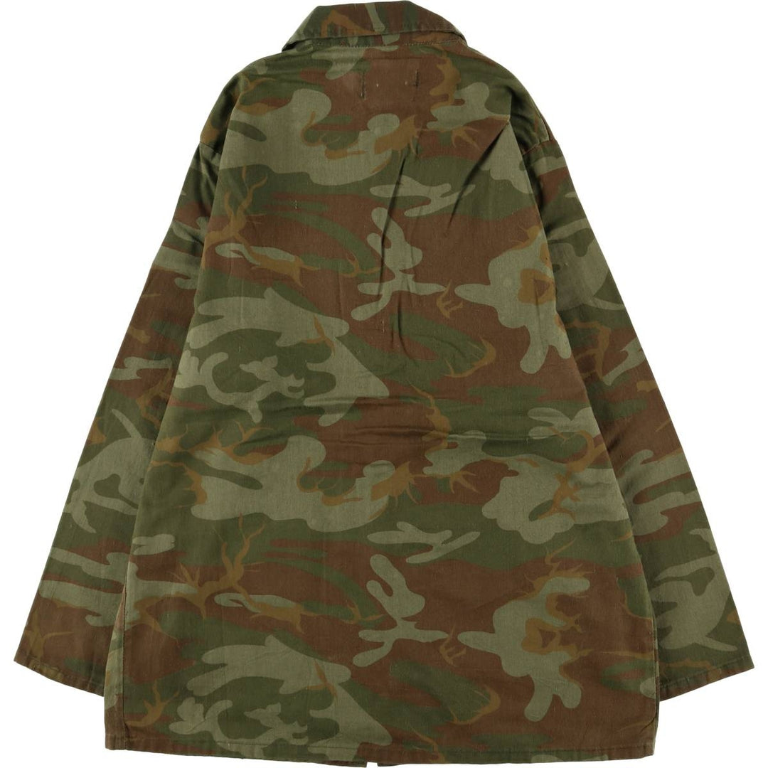 Vintage 1970'S SAFTBAK Camouflage Pattern Hunting Jacket, Men's Size L cotton Khaki type Vintage Second Hand
