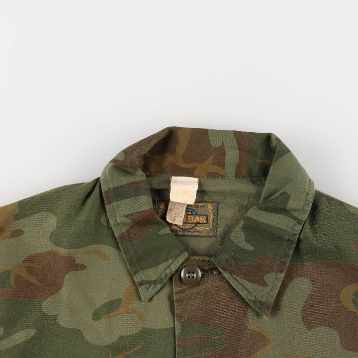 Vintage 1970'S SAFTBAK Camouflage Pattern Hunting Jacket, Men's Size L cotton Khaki type Vintage Second Hand