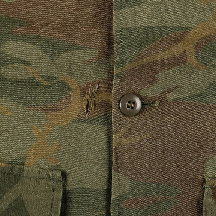 Vintage 1970'S SAFTBAK Camouflage Pattern Hunting Jacket, Men's Size L cotton Khaki type Vintage Second Hand