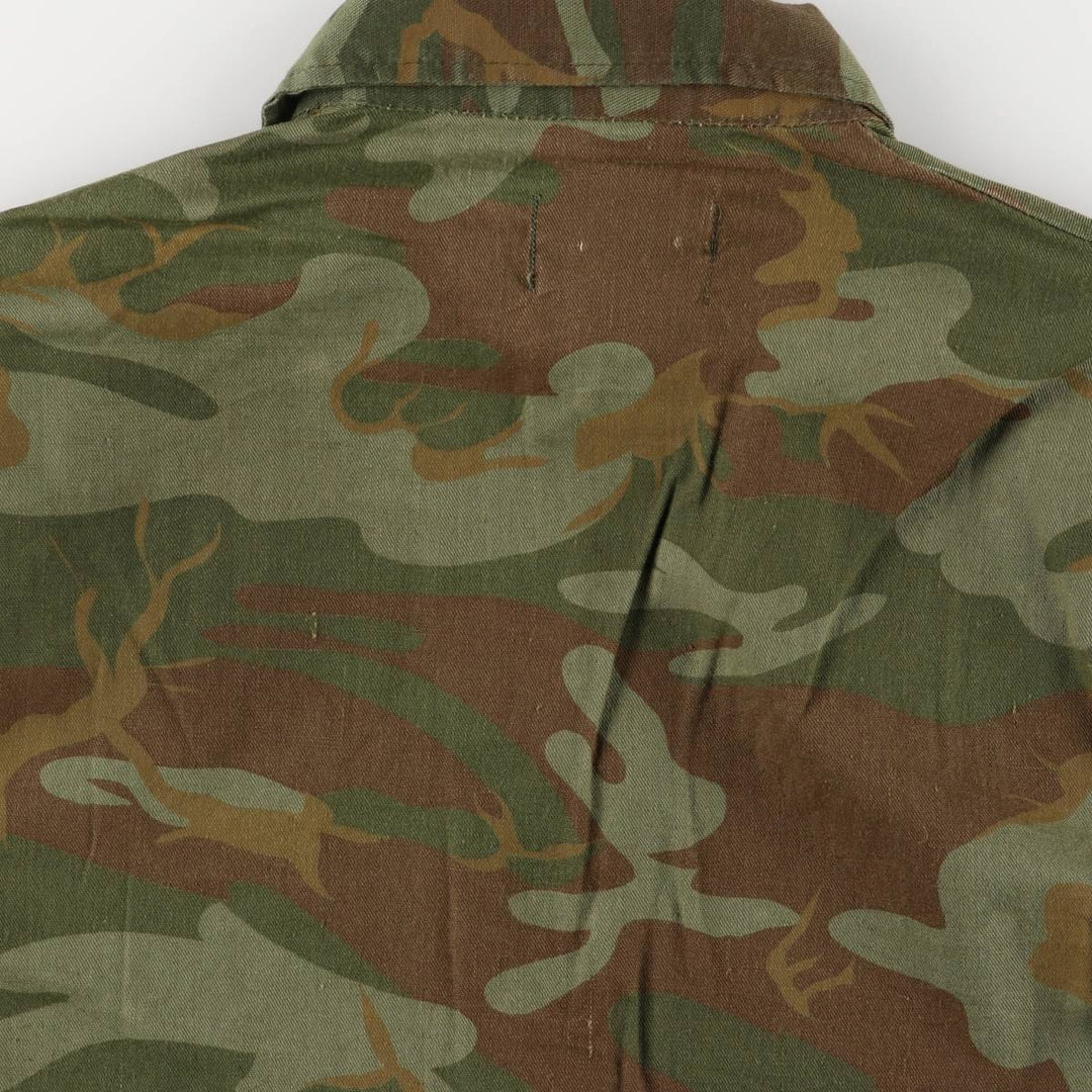 Vintage 1970'S SAFTBAK Camouflage Pattern Hunting Jacket, Men's Size L cotton Khaki type Vintage Second Hand