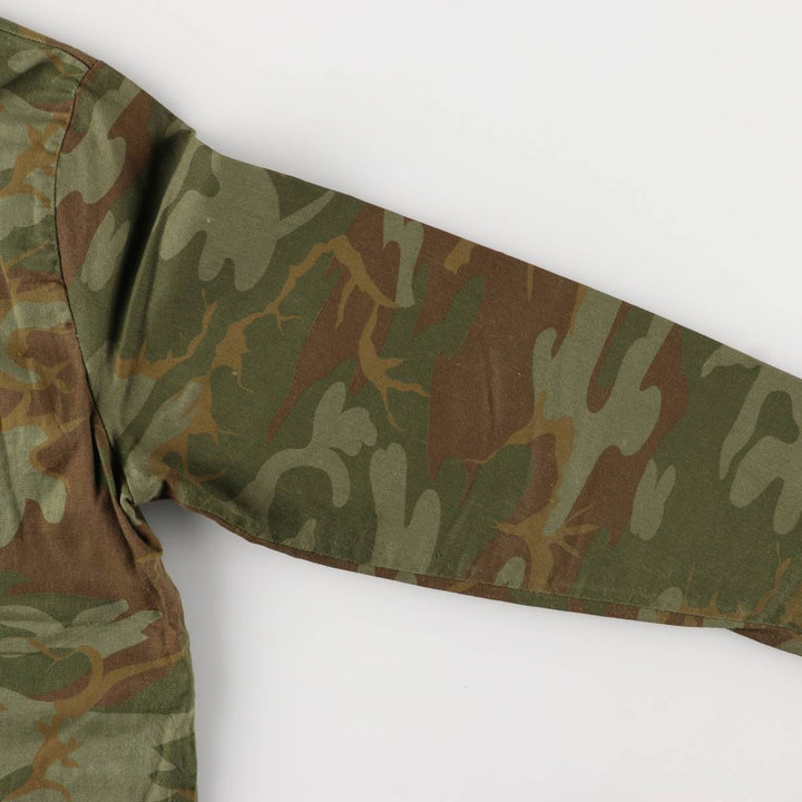 Vintage 1970'S SAFTBAK Camouflage Pattern Hunting Jacket, Men's Size L cotton Khaki type Vintage Second Hand