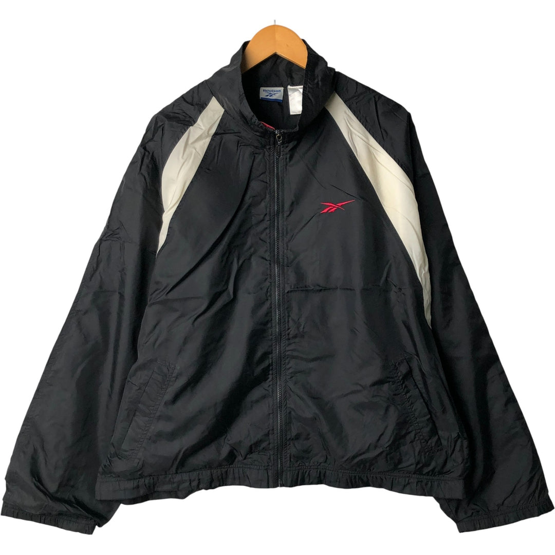 00s~ Reebok Windbreaker Men's XL size unclear black type Vintage Second Hand