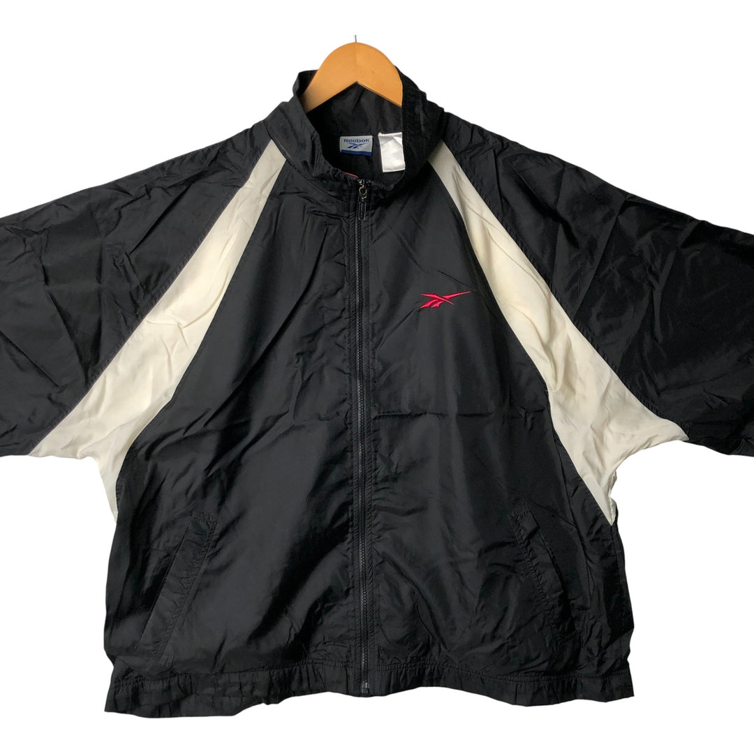 00s~ Reebok Windbreaker Men's XL size unclear black type Vintage Second Hand