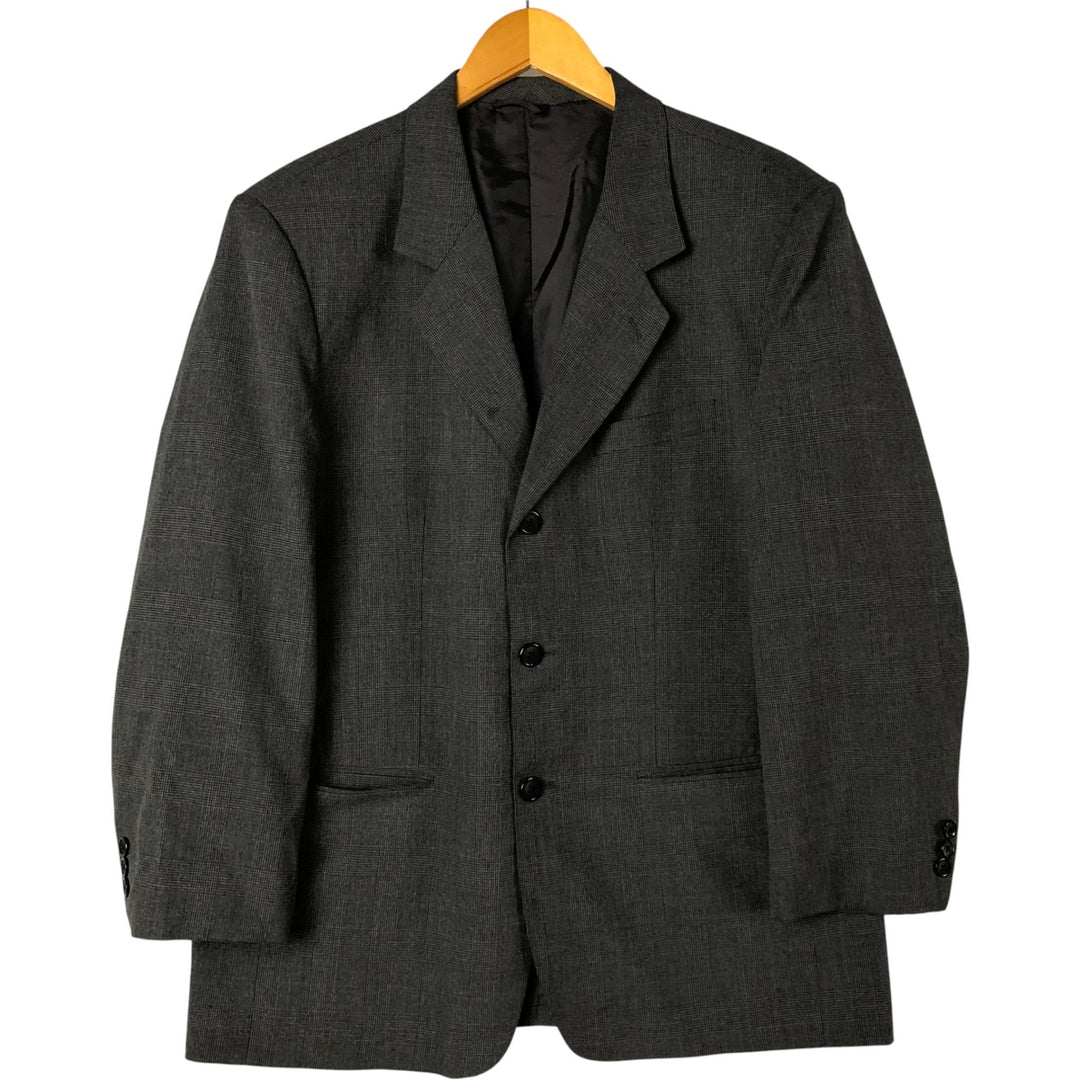 Hugo Boss Glen Check Houndstooth Pattern Tailored Jacket, Men's Size L unclear gray type Vintage Second Hand
