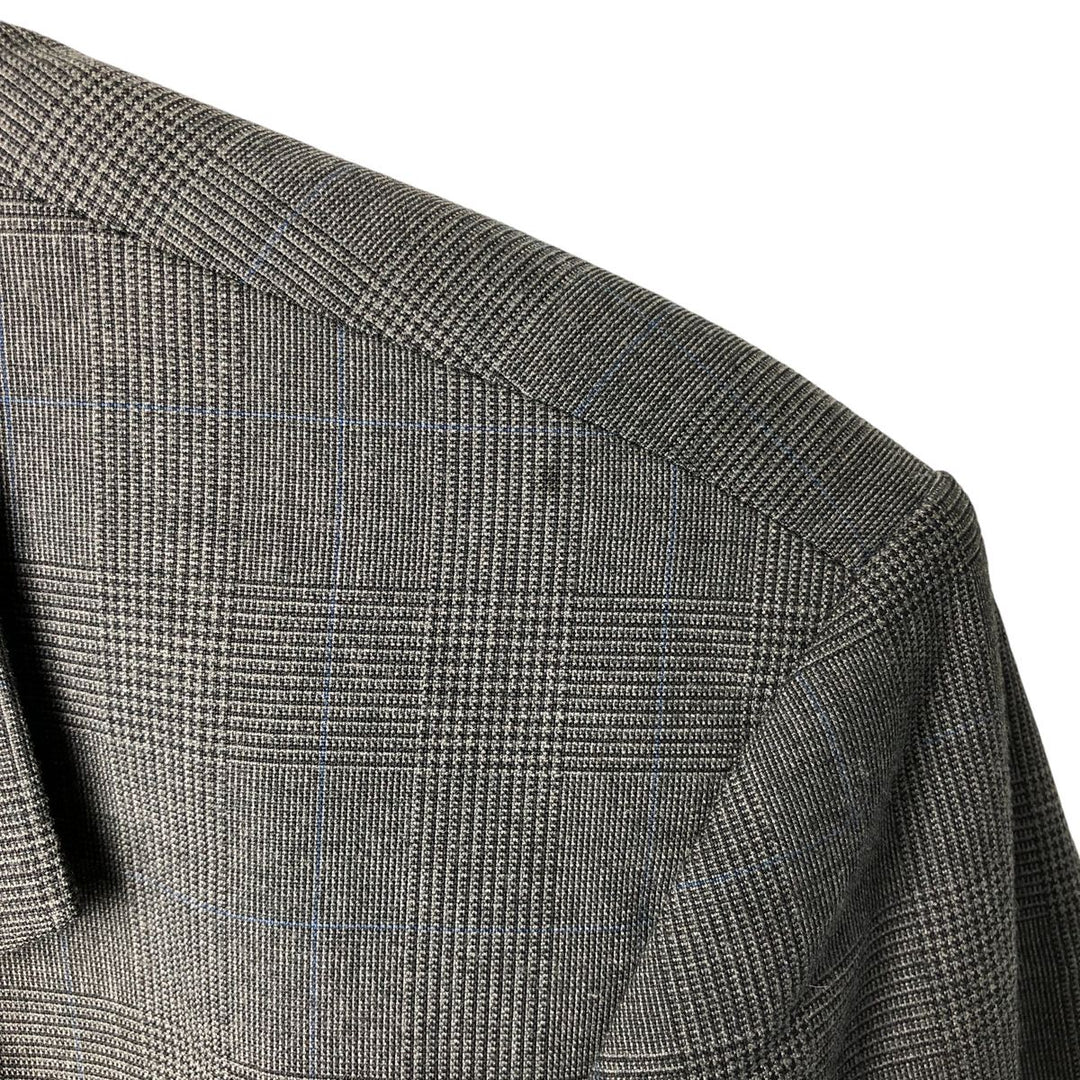 Hugo Boss Glen Check Houndstooth Pattern Tailored Jacket, Men's Size L unclear gray type Vintage Second Hand