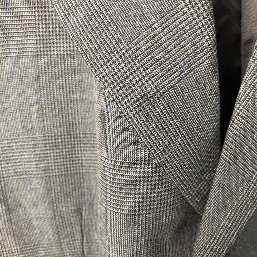 Hugo Boss Glen Check Houndstooth Pattern Tailored Jacket, Men's Size L unclear gray type Vintage Second Hand