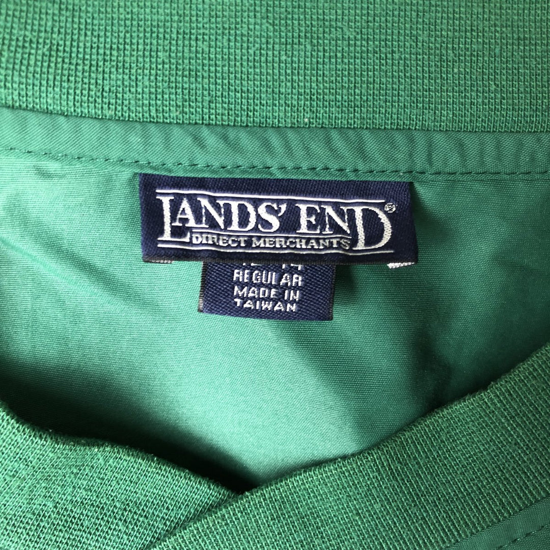 00'S LANDS'END nylon pullover, men's size L Nylon green type Vintage Second Hand