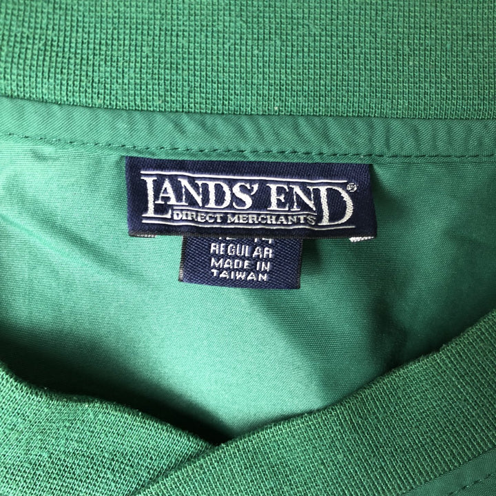 00'S LANDS'END nylon pullover, men's size L Nylon green type Vintage Second Hand