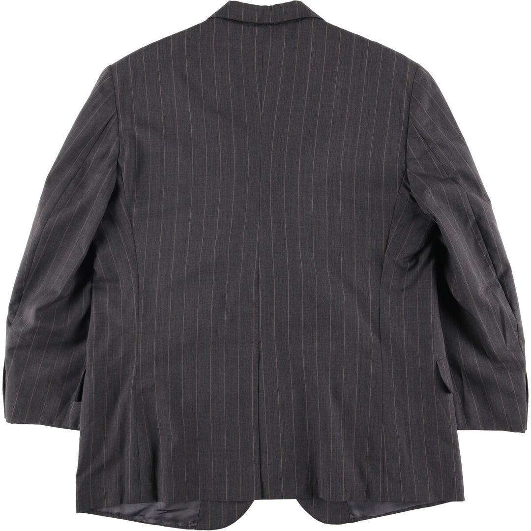 90'S Brooks Brothers MAKERS Striped Wool Tailored Jacket, Made in USA, Men's Size Medium wool gray type Vintage Second Hand