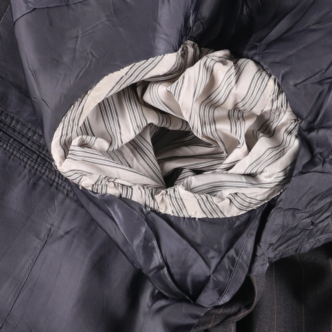 90'S Brooks Brothers MAKERS Striped Wool Tailored Jacket, Made in USA, Men's Size Medium wool gray type Vintage Second Hand