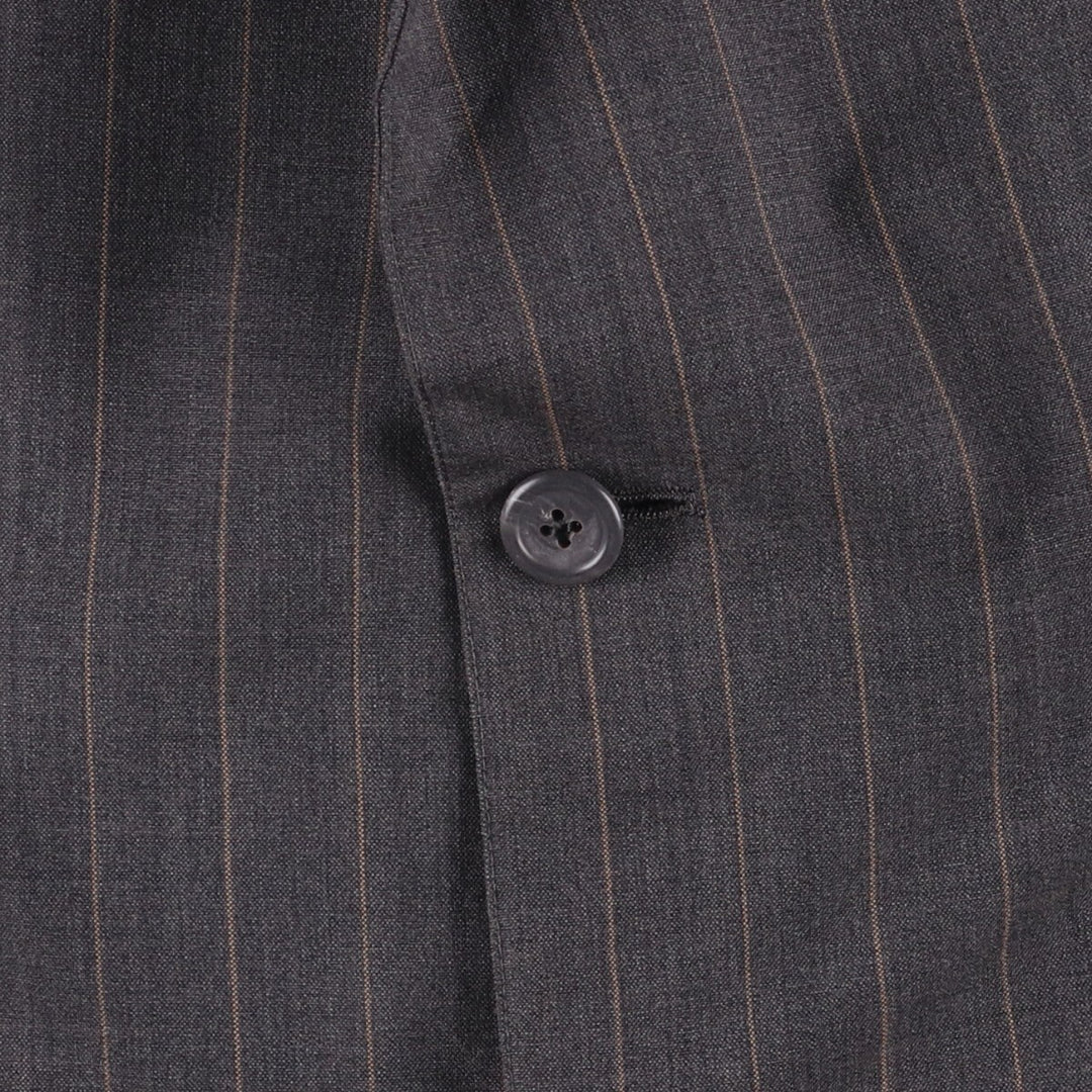 90'S Brooks Brothers MAKERS Striped Wool Tailored Jacket, Made in USA, Men's Size Medium wool gray type Vintage Second Hand