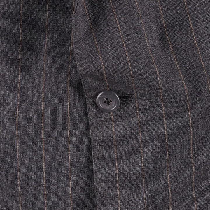 90'S Brooks Brothers MAKERS Striped Wool Tailored Jacket, Made in USA, Men's Size Medium wool gray type Vintage Second Hand