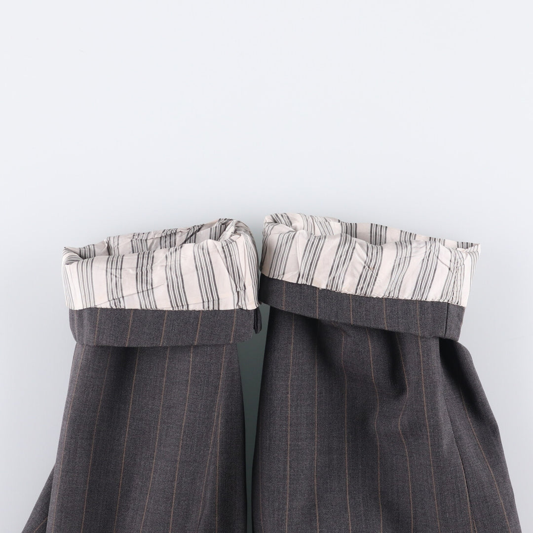 90'S Brooks Brothers MAKERS Striped Wool Tailored Jacket, Made in USA, Men's Size Medium wool gray type Vintage Second Hand