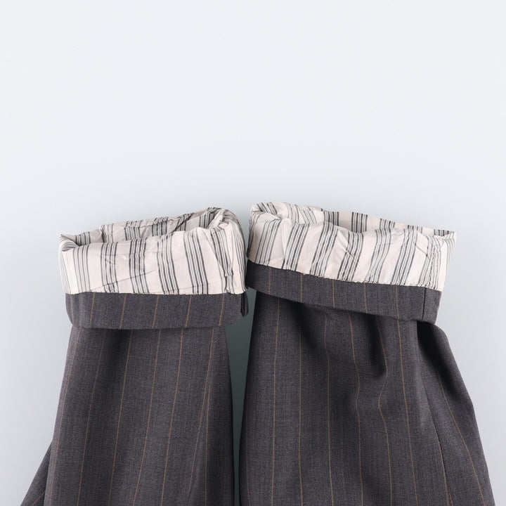 90'S Brooks Brothers MAKERS Striped Wool Tailored Jacket, Made in USA, Men's Size Medium wool gray type Vintage Second Hand