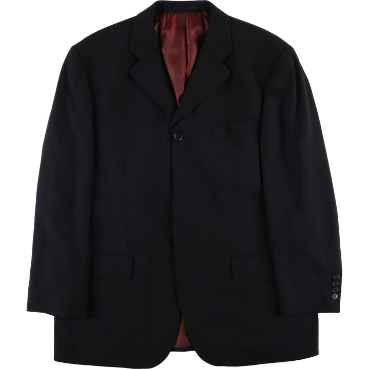 Ultimo Striped Wool Tailored Jacket, Men's Size L wool black type Vintage Second Hand
