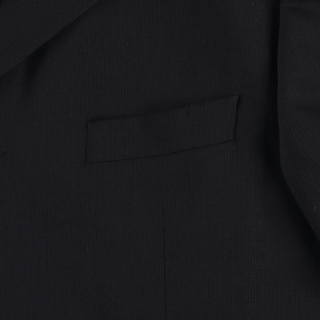 Ultimo Striped Wool Tailored Jacket, Men's Size L wool black type Vintage Second Hand