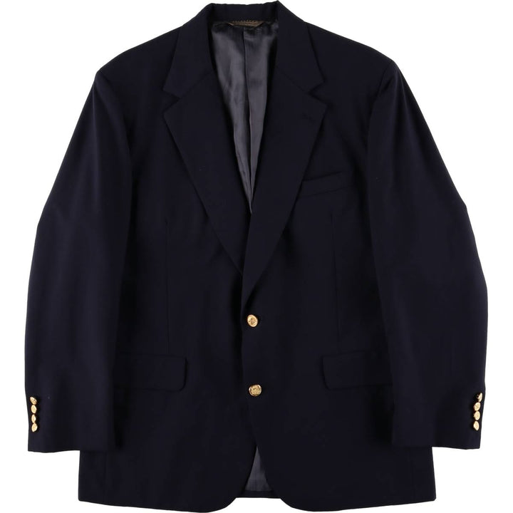 Nordstrom PlusOne Navy Blazer, Tailored Jacket, Made in USA, Men's Size L wool navy blue type Vintage Second Hand