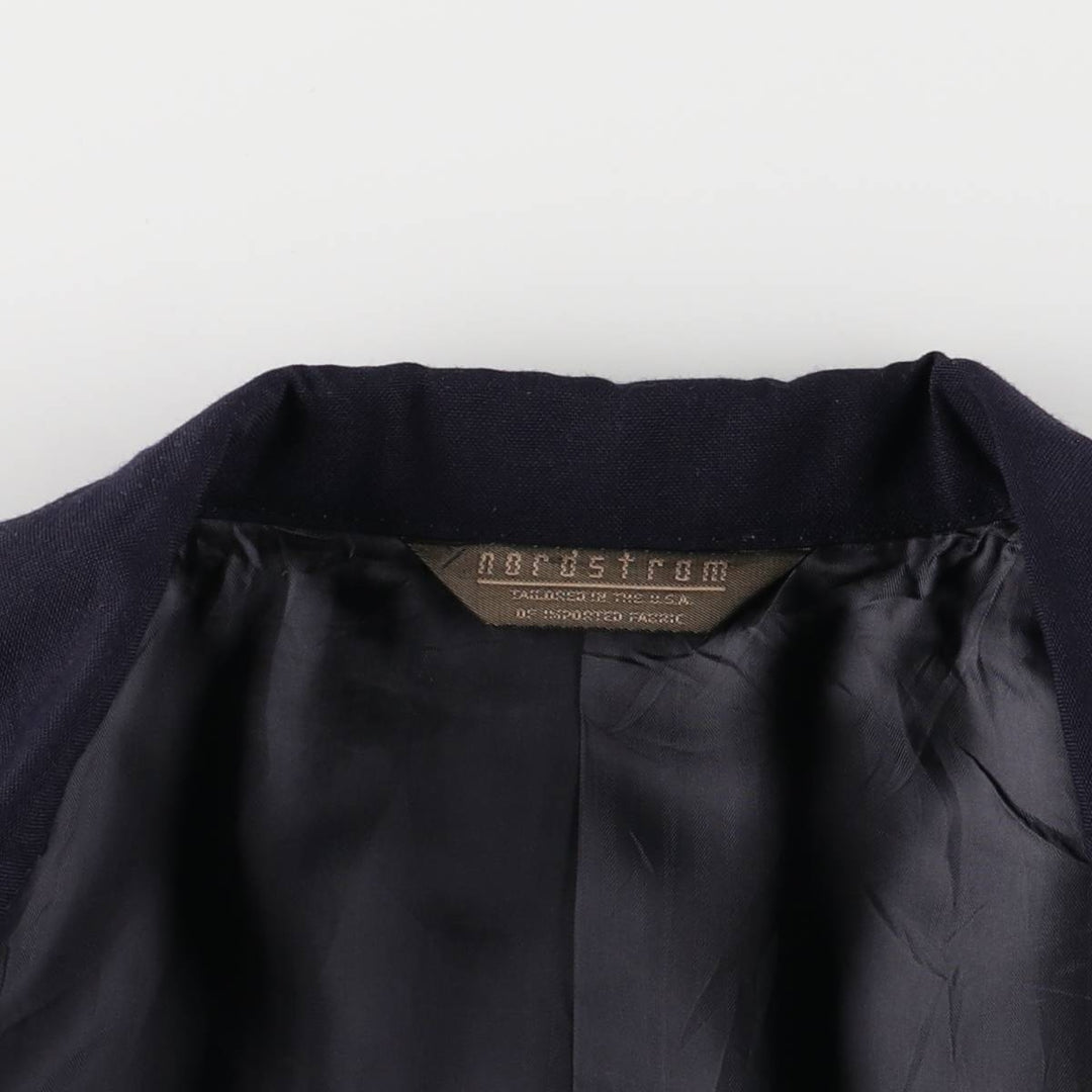 Nordstrom PlusOne Navy Blazer, Tailored Jacket, Made in USA, Men's Size L wool navy blue type Vintage Second Hand