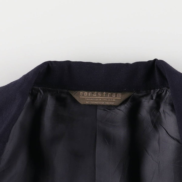 Nordstrom PlusOne Navy Blazer, Tailored Jacket, Made in USA, Men's Size L wool navy blue type Vintage Second Hand