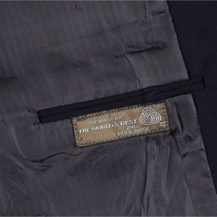 Nordstrom PlusOne Navy Blazer, Tailored Jacket, Made in USA, Men's Size L wool navy blue type Vintage Second Hand