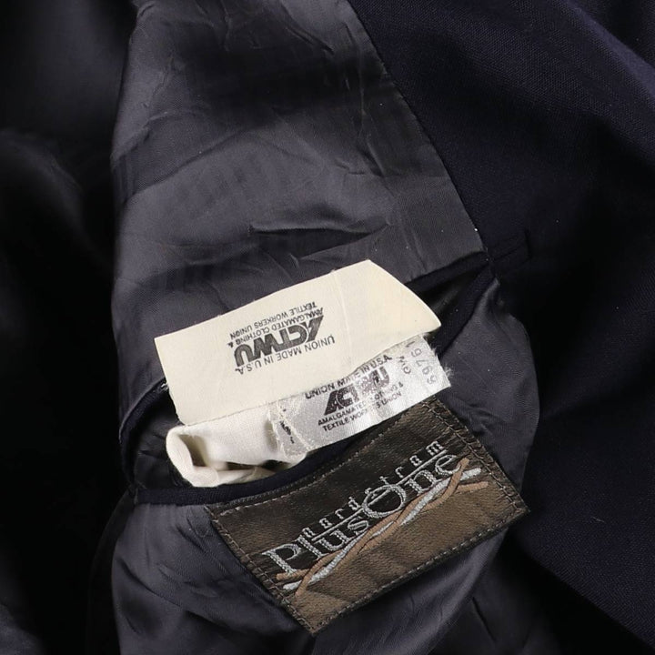 Nordstrom PlusOne Navy Blazer, Tailored Jacket, Made in USA, Men's Size L wool navy blue type Vintage Second Hand