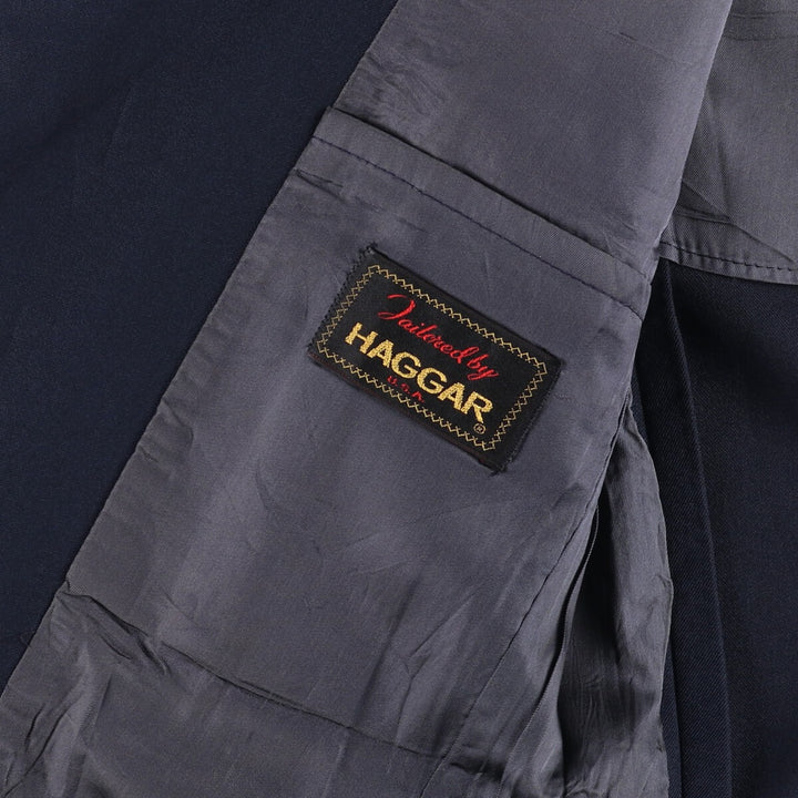 Vintage 1970'S Haggar Navy Blazer, Tailored Jacket, Men's Size L unclear navy blue type Vintage Second Hand