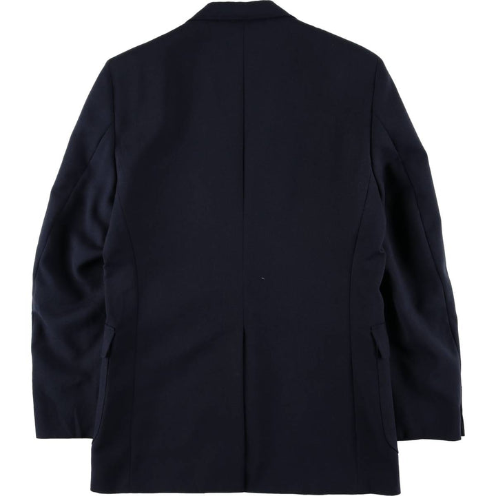 WALL STREET COLLECTION D'S CLOTHIERS Navy Blazer, Tailored Jacket, Made in USA, Men's Size L, Center Vent unclear navy blue type Vintage Second Hand